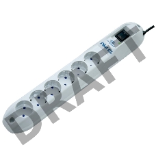 Сетевой фильтр Pilot GL 6 розеток (5 евро + 1 без заземления) 3 м Surge protector Pilot GL 6 outlets (5 euro + 1 without ground) 10A / 2.2kVt, 3m