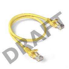 Патч-корд ExeGate EX286376RUS UTP-RJ45-RJ45-5e-0,5M-LSZH-YL, UTP, cat.5e, LSZH, 0.5м, желтый