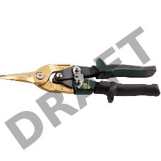 Ножницы по твердому металлу KRAFTOOL, двойная рычаж передача, Cr-Mo, титан покрытие, двухкомп ручка, прямые, 250мм 2327-S