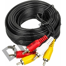 Кабель аудио-видео Ningbo 3хRCA (m)/3хRCA (m) 5м. черный (JAAC027-5)      