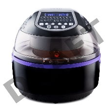 Аэрогриль Kitfort Мощность 1200–1400 Вт.Ёмкость чаши 10 л. черный