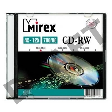 Диск CD-RW Mirex 700 Mb, 12х, Slim Case (1), (1/200)