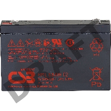 Аккумулятор 6V 9Ah CSB HRL634W (HRL634WF2FR) клеммы F2  , огнеупорные