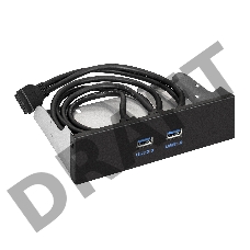 Планка USB на переднюю панель ExeGate EX289289RUS U5H-615, 5,25