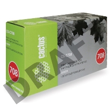 Тонер Картридж Cactus CS-C708 черный для Canon i-SENSYS LBP3300 LBP3360 (2500стр.)