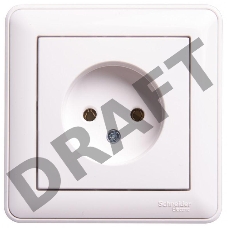 Розетка 1-м СП W59 16А IP20 без заземл. без защ. шторок в сборе бел. SchE RS16-153-18