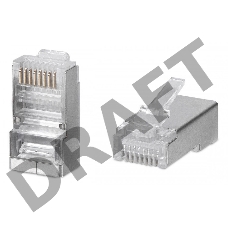 Коннектор WRline (WR-8P8C-5E-SH) FTP кат.5E RJ45 прозрачный (упак.:100шт)