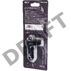 Автомобильный FM-модулятор ACV FMT-128B черный MicroSD BT USB (38762)