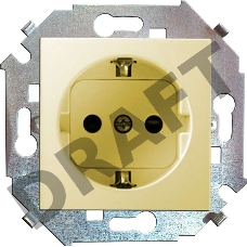 Механизм розетки 1-м СП Simon15 защ. шторки с заземл. сл. кость Simon 1591443-031