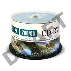 Диск CD-RW Mirex 700 Mb, 12х, Cake Box (50), (50/300)