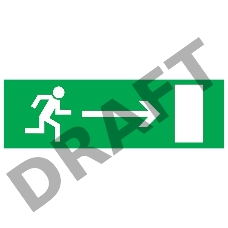 Табличка ПВХ эвакуационный знак «Направление к эвакуационному выходу направо» 150х300 мм REXANT
