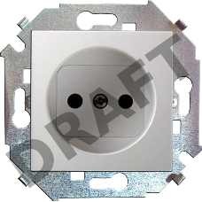 Механизм розетки 1-м СП Simon15 16А IP20 без заземл. бел. Simon 1591431-030