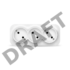 Розетка 3-м ОП 10А IP20 без заземл. бел. IONICH 1445