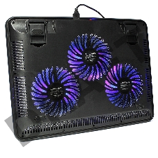 Подставка для ноутбука CROWN CMLC-1043T (Для ноутбуков диагональю до 17”, подсветка, 3*кулер D110*15мм)