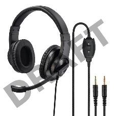 Наушники с микрофоном Hama HS-P300 черный 2м накладные оголовье (00139925)