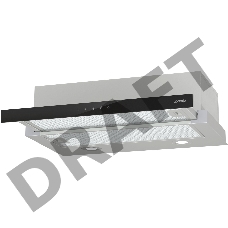 Встраиваемая вытяжка GORENJE, ширина 60 см, сенсорное управление, отвод и рециркуляция, 350 м3/ч, черный цвет