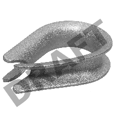 Коуш DIN 6899, 4мм, 2 шт, оцинкованный, ЗУБР