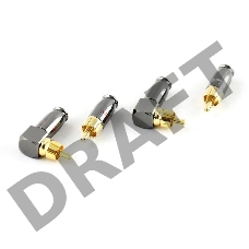 Коннектор Kicx DRCA-4SA серебристый/золотистый Комплект из 2-х прямых и 2-х угловых металлических RCA коннекторов в упаковке, наконечники с никилерованным покрытием, диаметр под RCA кабель до 9мм (упак.:4шт)