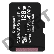 Флеш карта Kingston 128GB micSDXC Canvas Select Plus 100R A1 C10 Single Pack w/o ADP EAN: 740617299076