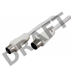 Шнур ТВ гнездо - ТВ штекер, длина 15 метров, белый REXANT