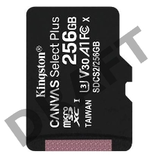 Флеш карта microSDHC 256GB microSDXC Class10 Kingston <SDCS2/256GBSP> UHS-I Canvas Select up to 100MB/s без адапт