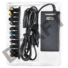 Блок питания Ippon D65U автоматический 65W 15V-19.5V 8-connectors 1.5A 1xUSB 2.1A от бытовой электросети LСD индикатор