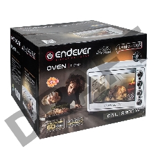 Мини-печь Endever Danko 4065 серебристый цвет, мощность 2200Вт, объем 65 л.