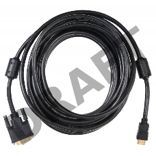 Кабель Buro HDMI-19M-DVI-D-10m 24M/19M 10м позол/ферритовые кольца