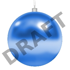 Елочная фигура «Шар» 15 см, цвет синий глянцевый