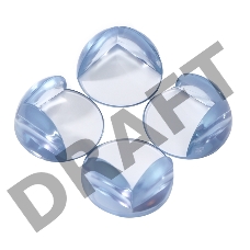 Прозрачные круглые накладки-протекторы для мебели (4.2*4.2*1.5 см). 4 шт. 