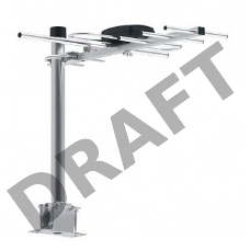 Антенна телевизионная Hyundai H-TAE100 9дБ пассивная серебристый