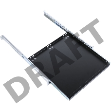 Полка клавиатурная ЦМО с телескопич. направляющими, регул. глубина 580-620 мм, цвет черный (ТСВ-К4-9005)