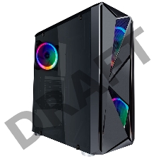 Корпус 1STPLAYER FIREROSE F4 / ATX, tempered glass side panels / 3x 120mm LED fans inc. / F4-3R1