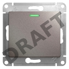 Механизм выключателя 1-кл. СП Glossa сх. 1а 10А IP20 10AX с подсветкой платина SchE GSL001213