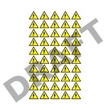 Наклейка знак электробезопасности «Опасность поражения электротоком» 25х25х25 мм REXANT 100 шт.