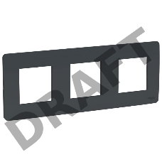 Рамка 3-м UNICA STUDIO антрацит SchE NU200654