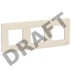 Рамка 3-м UNICA STUDIO беж. SchE NU200644