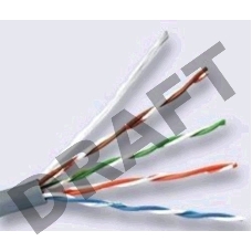 Кабель сетевой HQ Solid Cu 4 pair 0.42mm cat5E 305м серый (43648)