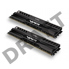 Модуль памяти Patriot DIMM DDR3 VIPER3 16Gb KIT (8GbX2) 1600MHz CL9 [PV316G160C9K] Black