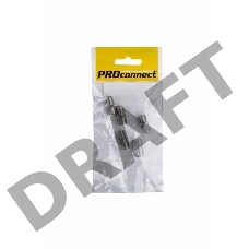 Переходник антенный, (гнездо F - гнездо F), бочка, (5шт.) (пакет)  PROconnect