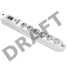 ZIS Pilot GL Сетевой фильтр, 5 розеток с заземляющим контактом+1 без заземления, шнур 1.8м