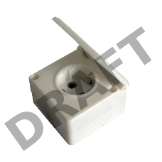 Розетка 1-м ОП с заземл. IP44 бел. БЕЛТИЗ РА 16-005