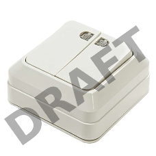 Выключатель 2-кл. BOLLETO с подсвет. накл. 7123 бел. ASD / IN HOME 4680005959778