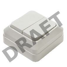 Выключатель 2-кл. BOLLETO накл. 7023 бел. ASD / IN HOME 4680005959761