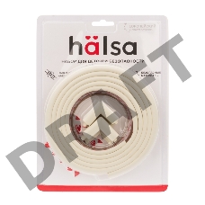 Набор: тонкая мягкая универсальная лента для крепления на острые края (NBR,14*4*2000 мм) + 4 мягкие насадки-протектора 