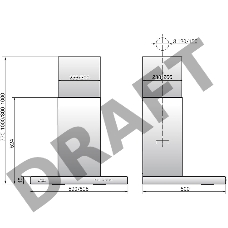Вытяжка каминная Elikor Квадра 60П-430-К3Д белый управление: кнопочное (1 мотор)