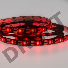 LED лента с USB коннектором 5 В, 8 мм, IP65, SMD 2835, 60 LED/m, цвет свечения красный
