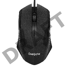 Мышь ExeGate EX279941RUS SH-9025 (USB, оптическая, 1000dpi, 3 кнопки и колесо прокрутки, длина кабеля 1,35м, черная, RTL)