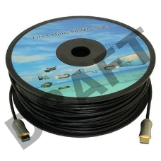 Кабель аудио-видео Fiber Optic HDMI (m)/HDMI (m) 35м. Позолоченные контакты черный