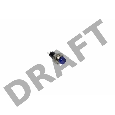 Выключатель-кнопка  металл 220V 2А (2с) (ON)-OFF  Ø10.2  синяя  Mini  REXANT